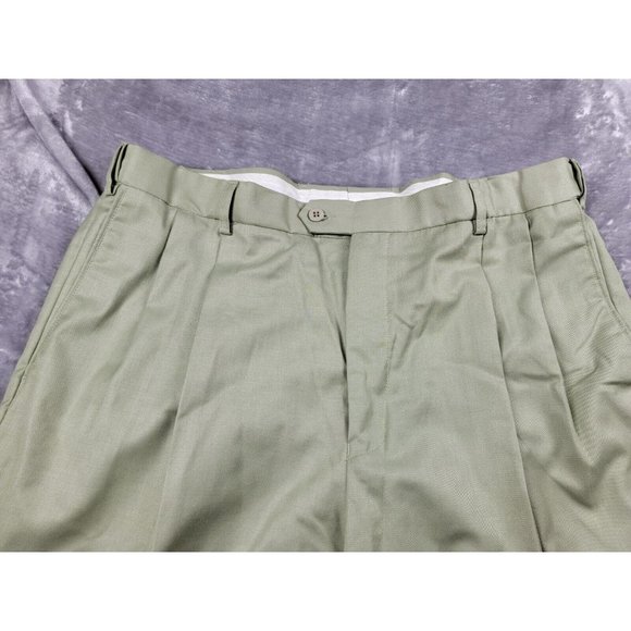 Boccacio Golf Mens Golf Shorts Size 38 sage green Pleated, Pockets - Picture 2 of 8